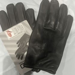 New  Men Black Leather Tactical Duty Search Gloves Polce