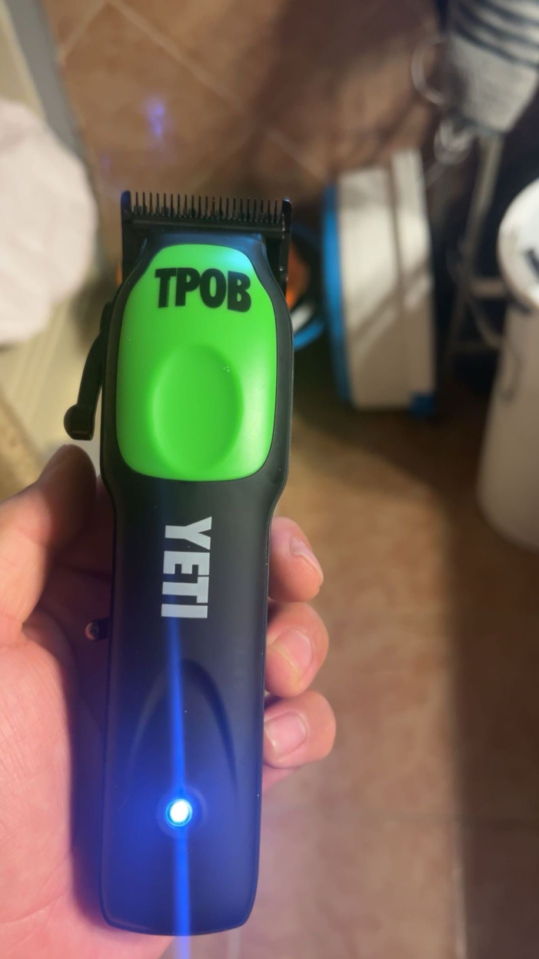 TPOB Yeti Hair Clippers Magnetic Motor Green Click Lever USB C