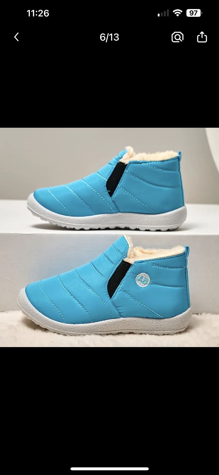 $10 ( New) Unisex Warm Fleece Cozy Non-slip Ankle Boots Plush Comfy Outdoor Winter Shoes
