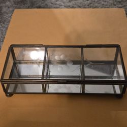 Vintage Glass and Brass Display Box