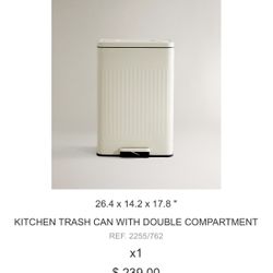 Zara Home Double Compartment Trash Can