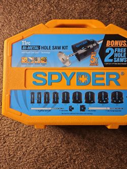 Spyder 11 PC Hole Saw KIT With Case