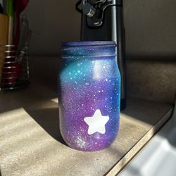 Painted BTS Mason Jar