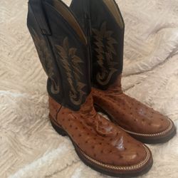 Justin Tekno Crepe Ostrich Boots