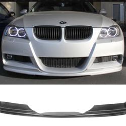 Fits 05-08 BMW E90 3 Series M-Sport Euro Front Bumper Lip Spoiler Unpainted PU