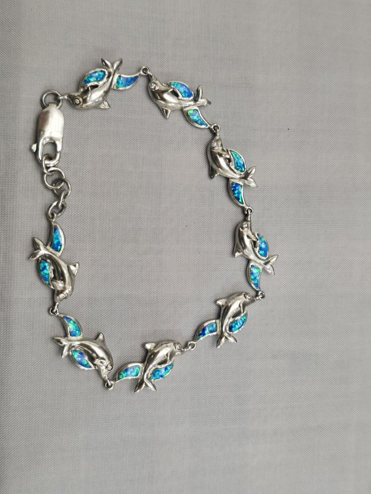 Sterling Silver Dolphin Bracelet