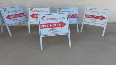 Five Folding Realtor Realty Open House Signs - $50 for ALL