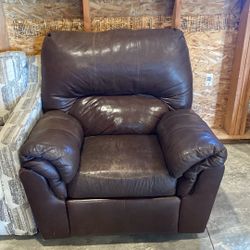 Leather recliner
