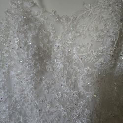 White Beaded Dress With Pearl Fringe