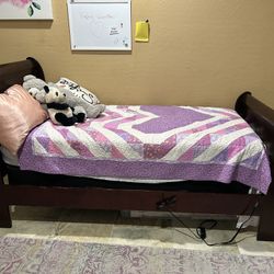 Twin Sleigh Bed and Nightstand 