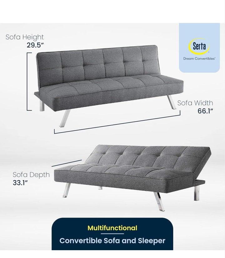 SOFA BED SERTA SMALL SIZE USED GOOD