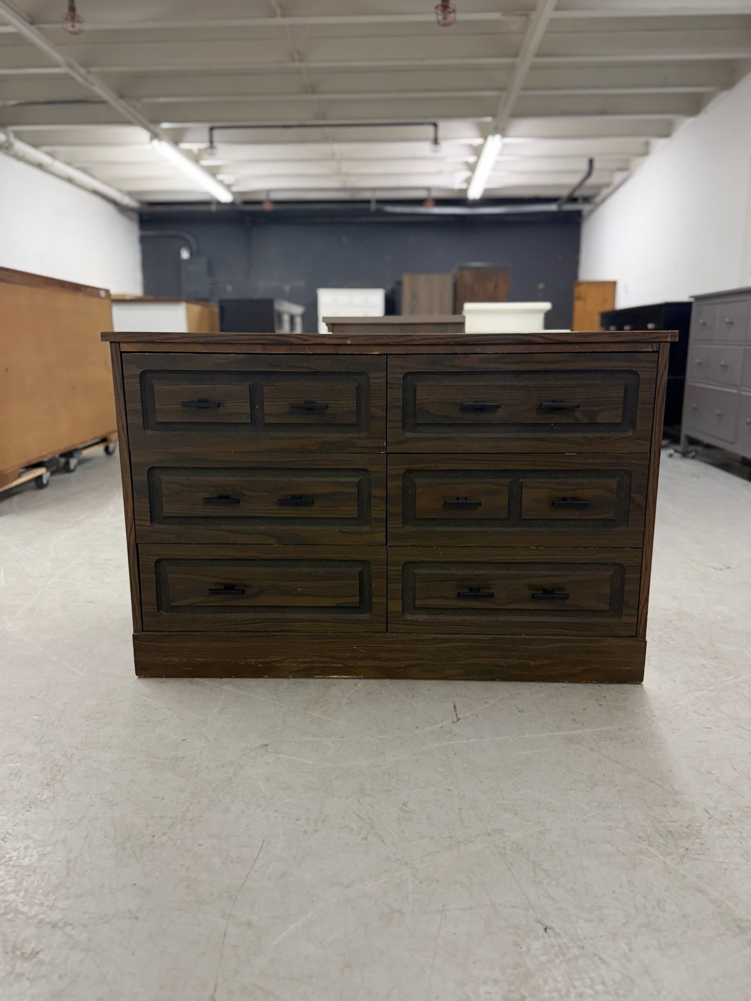 Dark Brown 6 Drawer Dresser 