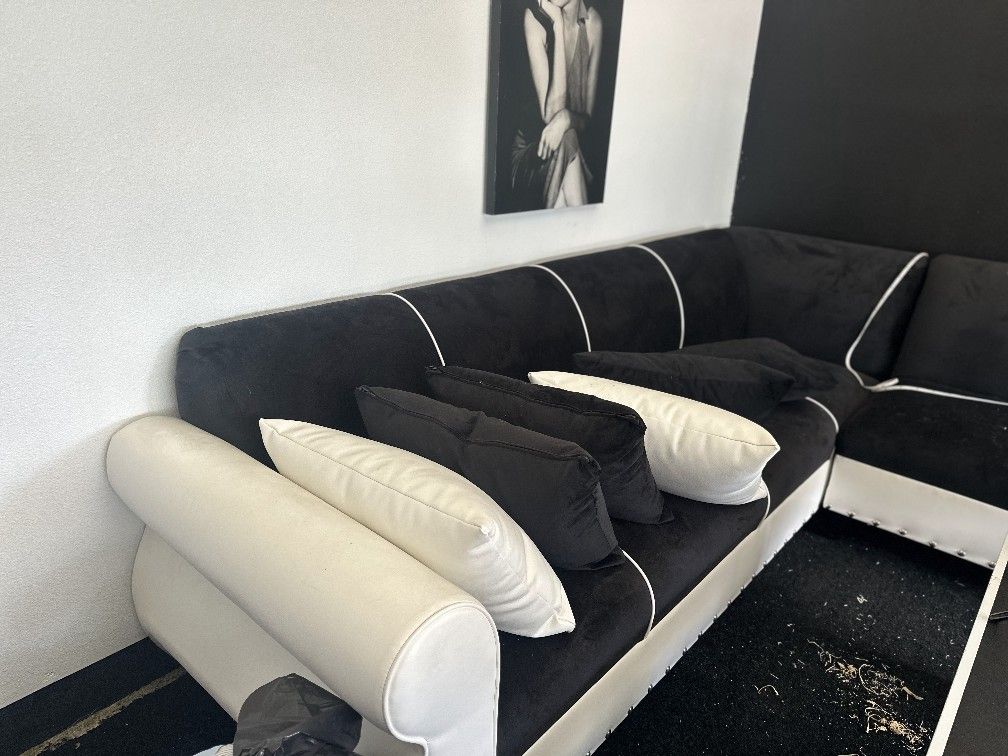 Black & White Sectional Couch