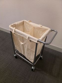 Laundry Basket with Wheels, 2-Section Rolling Laundry Hamper, 37 Gallons, Removable Liner