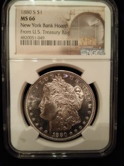 Beautiful coin ms66 1880s New York Bank hoard