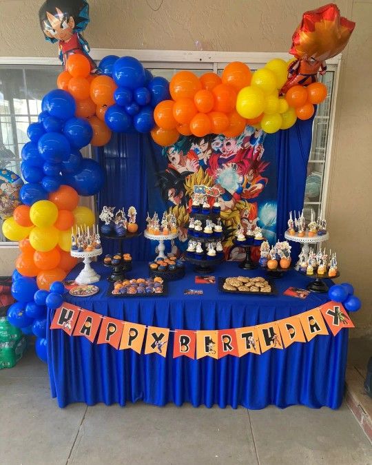 Dragon Ball Z  Candy Table Set Up 