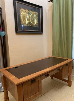 Gorgeous Large Executive Desk & Large Deco Frame Picture