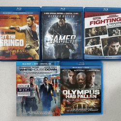 Set Of 5 Blue-Ray, DVD And Digital Copy Action-Packed Movies.