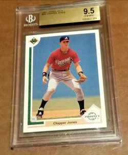 ~1991 U.D.C. UPPER DECK [BGS9.5] (#55)~ CHIPPER JONES~ GEM MINT (GMT)