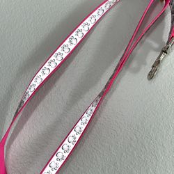 Reflective Pink Leash w/Paw Print Design Dog Leash for Small Dog/Puppy (4ft) 
