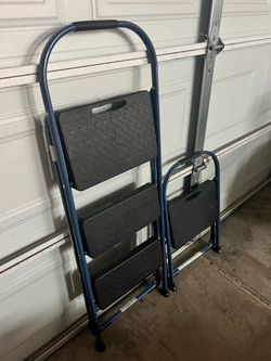 COSCO Folding Step Stools - 3 Step + 1 Step - Like New - 225 Ib