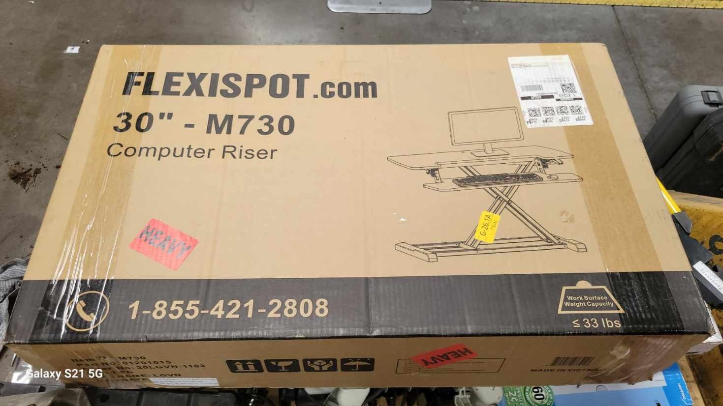 New Flexispot black alloveriser height adjustable desk converter