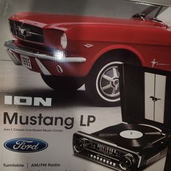 AM/FM Record Player Ion Mustang Lp Black