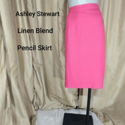 Ashley Stewart Linen Blend Skirt Size 12
