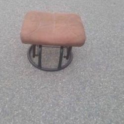 BROWN SWEDE ROCKING OTTOMAN (FOOTSTOOL)
