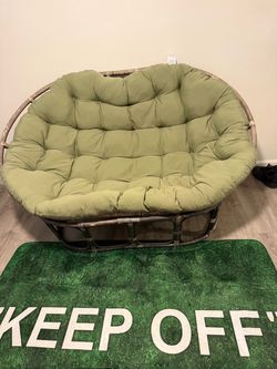 Papasan bench chair