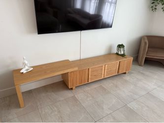 Extendable wood  TV stand