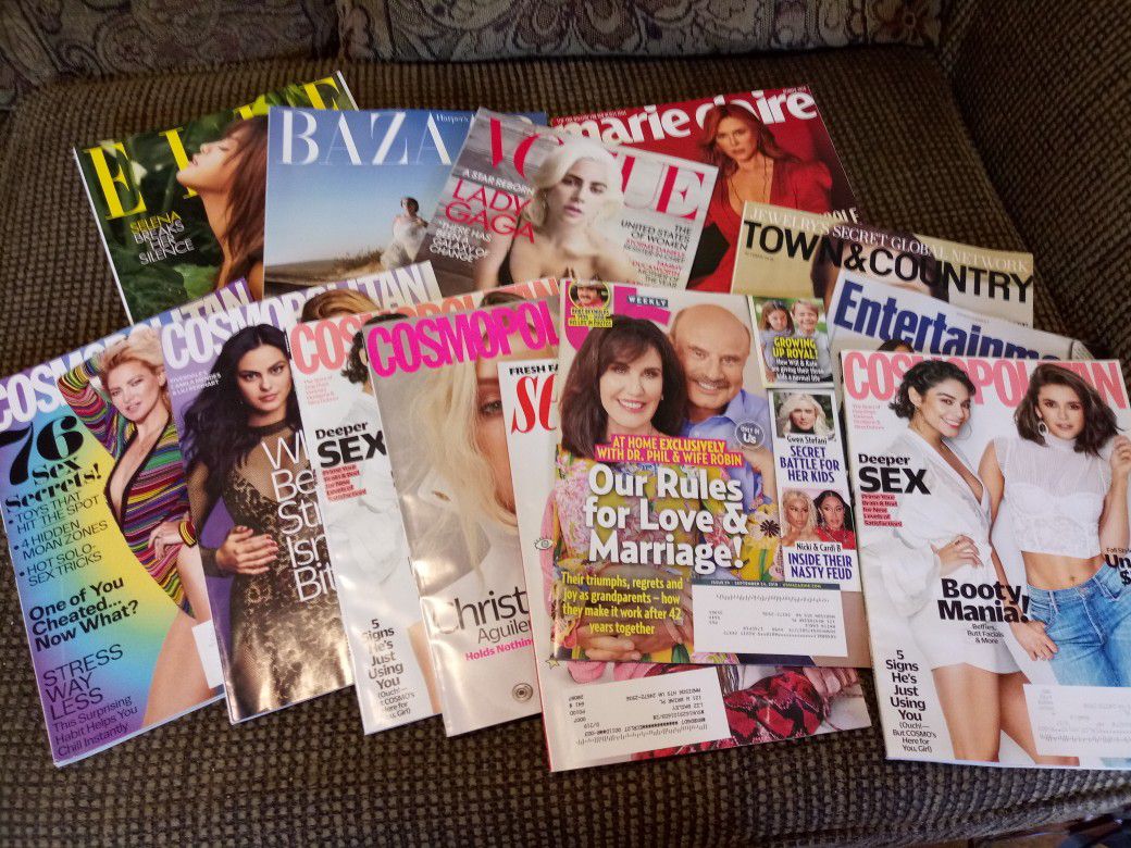 13 magazines..never read
