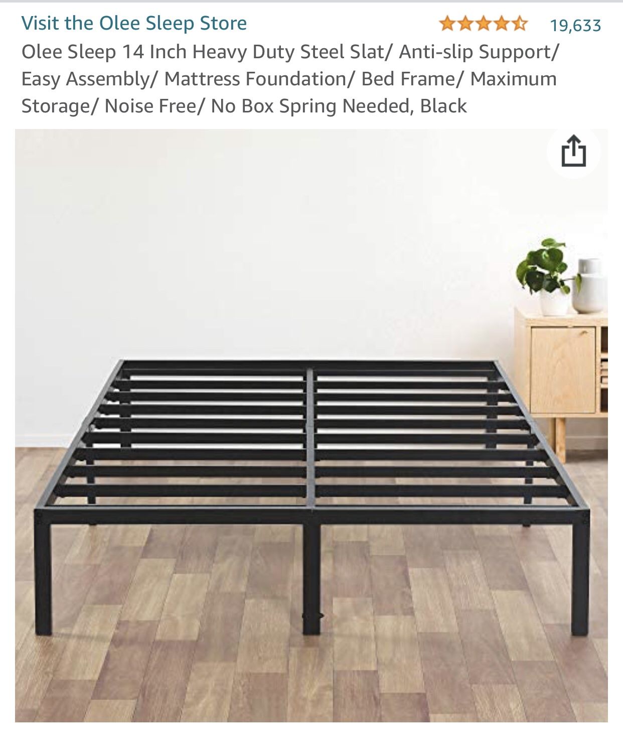 King Mattress With Platform Frame