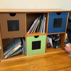Cube Storage Shelves With Boxes 26x40x13