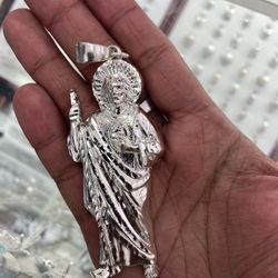 Big San Judas Pendant Silver 