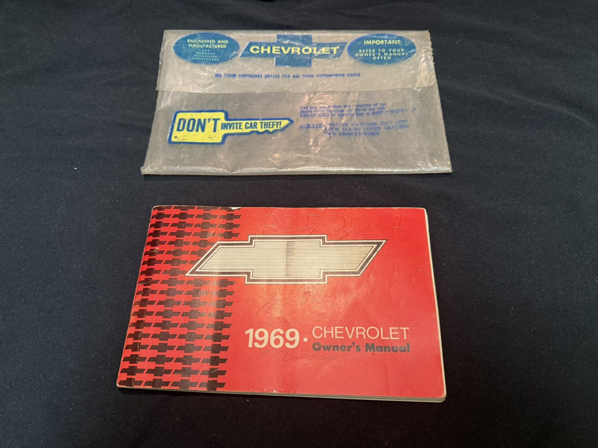 1969 Chevrolet Full-Size Car Owners Operator Manual With Plastic Cover Impala Caprice