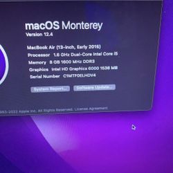 MacBook Air 2015 With Monterey Freshly Installed And Office For The Low 