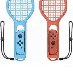 Tennis Racket for Nintendo Switch Joy-Con Controller,Mario Tennis Aces Blue&Red