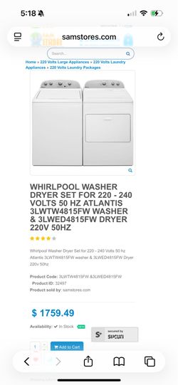 Whirlpool Washer and dryer     🔥SUPER DEAL!!🔥