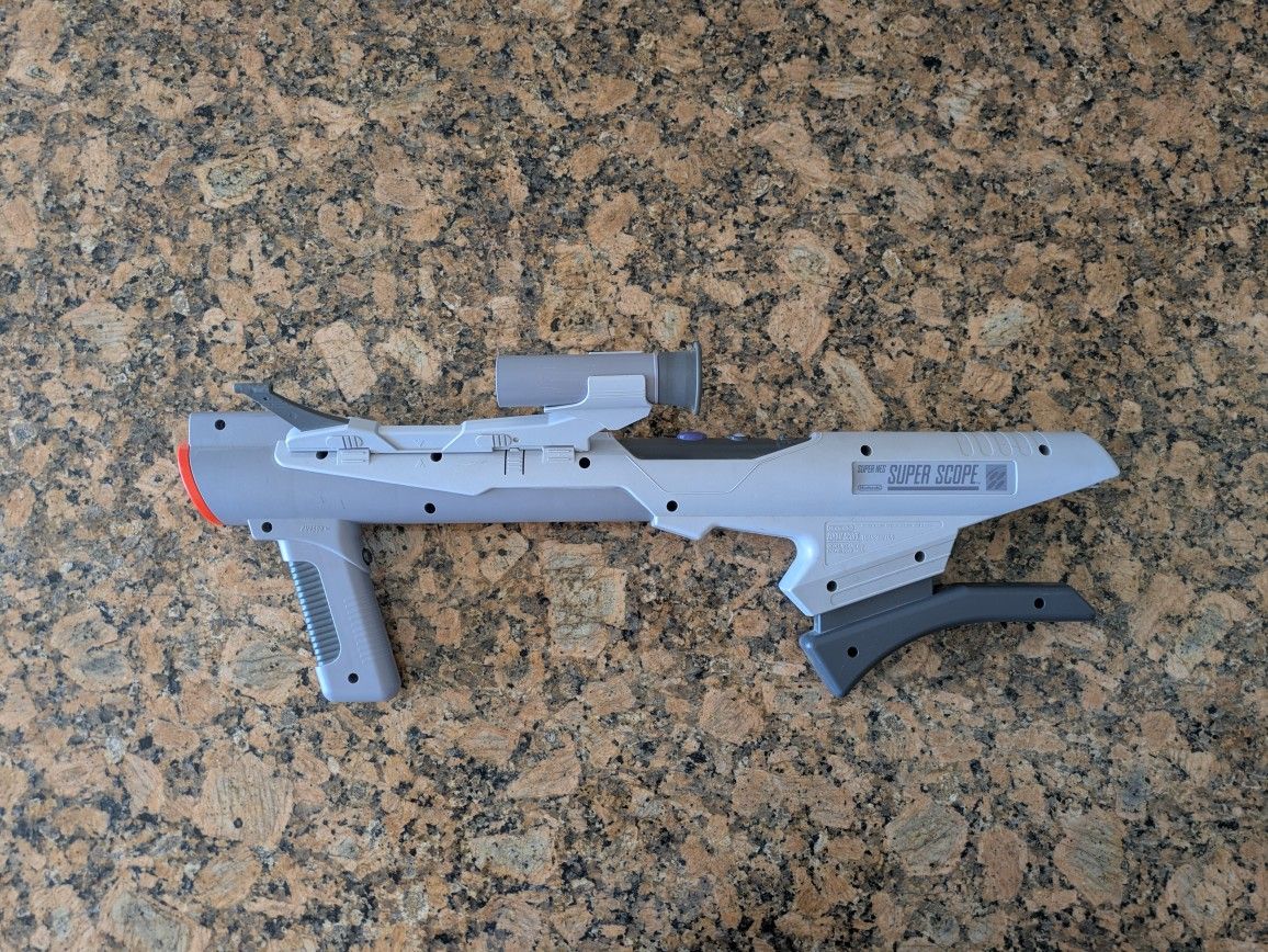 SNES Super Scope, Sensor, Super Scope 6 and Battleclash  Game Cartridges