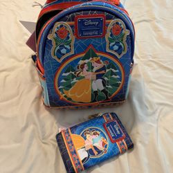 Beauty And The Beast And Matching Wallet Set 