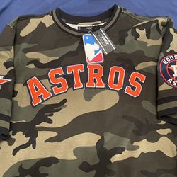Men's S Houston Astros Pro Standard Camo Team T-Shirt LHA132803 NWT