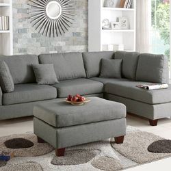 New Sectional (Sand, Grey And Chocolate)