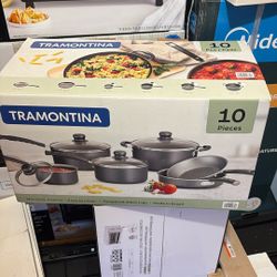 10 Piece Tramontina Pots 