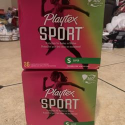 $10 Two Huge Boxes  Of Super Playtex Sport Tampons 