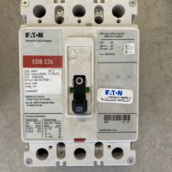 EATON EDB22k 225A 3 Pole Circuit Breaker
