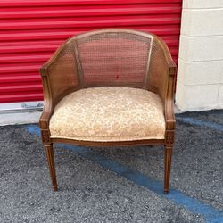 Antique Cane Barrel Chair