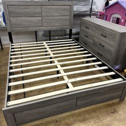 Queen Size Bed With 12” Memory Foam Mattress Included