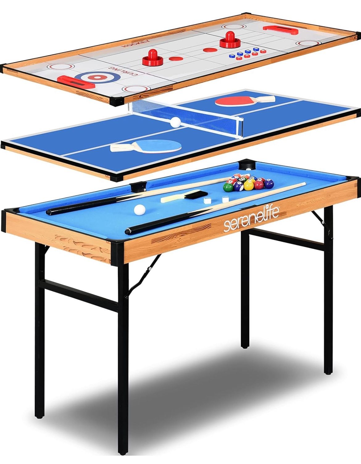 Multi Game Table Pool Hockey Ping Pong