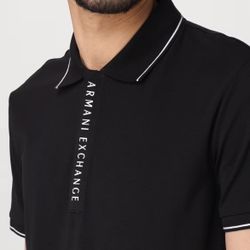 Armani Exhange Black Polo Shirt  Sleeve Mens Size Small 